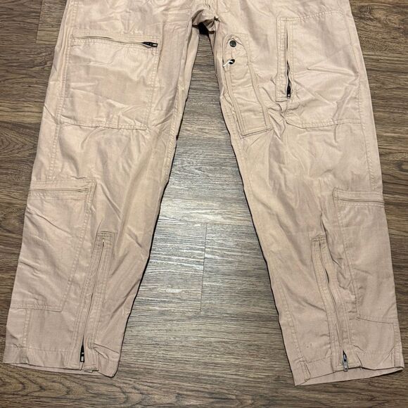 NWT Du Pont CWU 27/P NOMEX FLIGHT SUIT Coveralls Tan Size 46L - Picture 6 of 16